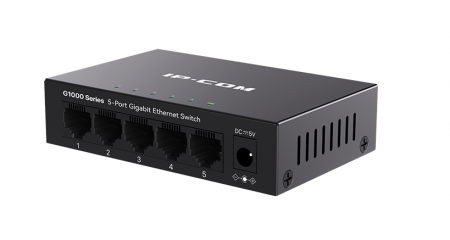 G1005 Неуправляемый коммутатор IP-COM, 5 портов RJ 45 Gigabit Ethernet (10/100/1000 Мбит/с) Фото