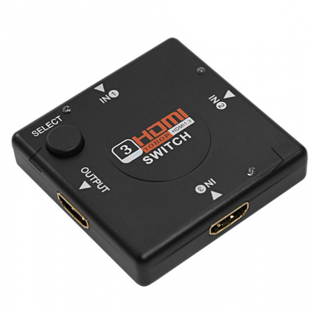 Переключатель гнездо HDMI на 3 гнезда HDMI, без питания, пластик  REXANT Фото