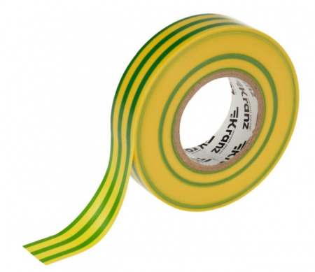 Изолента ПВХ KRANZ профессиональная, 0.18х19 мм, 20 м, желто-зеленая (10 шт./уп.) Фото