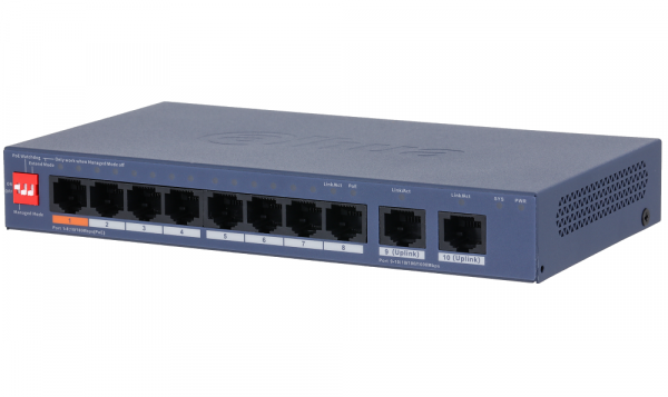 DH-CS4010-8ET2GT-60 8-портовый PoE коммутатор с функцией облачного управления Фото DH-CS4010-8ET2GT-60 8-портовый PoE коммутатор с функцией облачного управления Фото