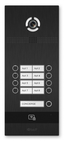 BI-08FB BLACK Вызывная панель на 8 абонентов Фото