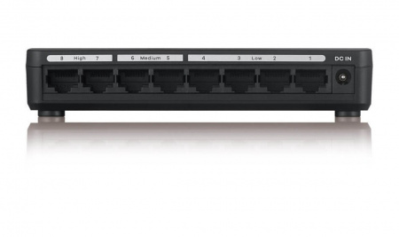 Коммутатор Zyxel GS-108S v2, 8 портов 1000 Мбит/с, настольный, c приоритетными портами Фото