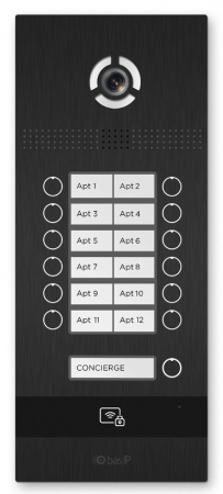 BI-12FB BLACK Вызывная панель на 12 абонентов Фото