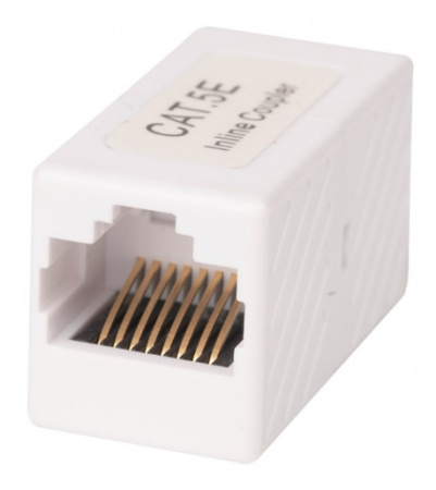 WR-CA-8p8c-C5E Проходной адаптер, RJ45-RJ45 (8p8c), категория 5е, неэкранированный, цвет белый Фото WR-CA-8p8c-C5E Проходной адаптер, RJ45-RJ45 (8p8c), категория 5е, неэкранированный, цвет белый Фото