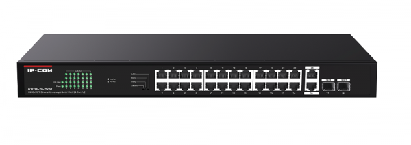 G1128P-24-250W Неуправляемый PoE коммутатор с 24 Гигабитными портами PoE и 2 SFP портами Фото