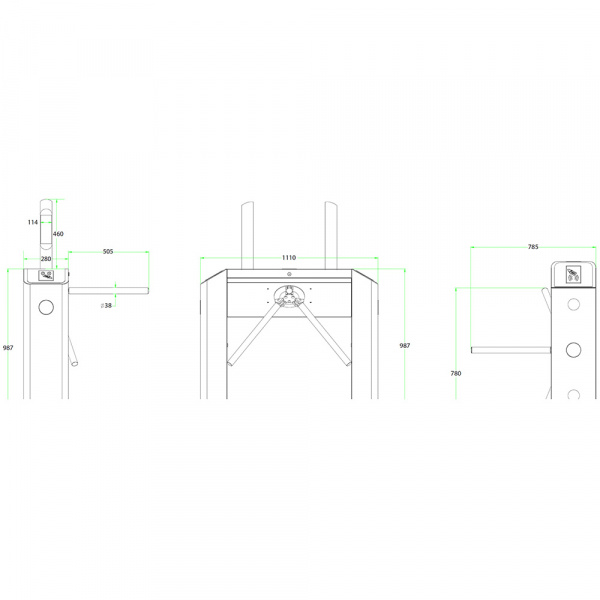 TRASSIR TR-TP551 Тумбовый турникет-трипод Фото