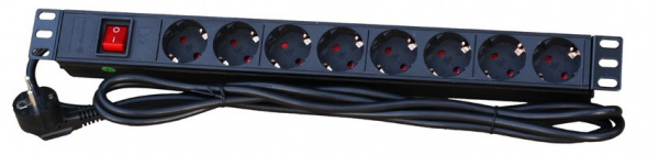 ТЕЛКОМ PDU-1U-G8-K Блок евророзеток для 19