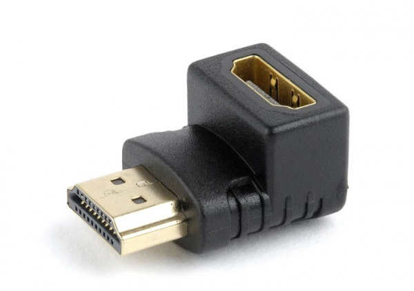 Переходник HDMI-HDMI Cablexpert A-HDMI90-FML, 19F/19M, угловой  соединитель 90 градусов, золотые раз Фото Переходник HDMI-HDMI Cablexpert A-HDMI90-FML, 19F/19M, угловой  соединитель 90 градусов, золотые раз Фото