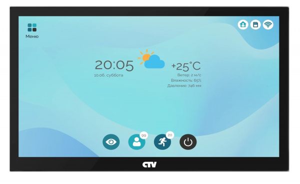 CTV-M5101 B (чёрный) Монитор видеодомофона с Wi-Fi Фото CTV-M5101 B (чёрный) Монитор видеодомофона с Wi-Fi Фото