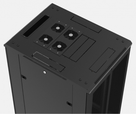 Hyperline TTB-4281-DD-RAL9004 Шкаф напольный 19-дюймовый, 42U, 2055x800х1000 мм (ВхШхГ) Фото