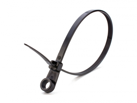 Стяжки Optimus 3,6x200мм с монтажным кольцом черные (100шт) Фото