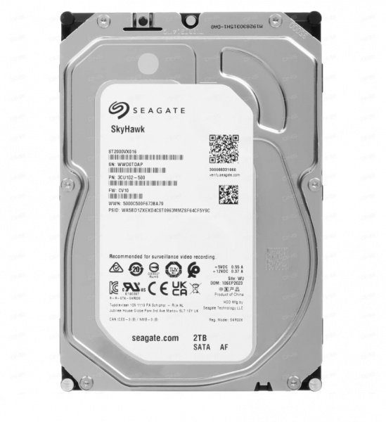 Жесткий диск 2TB Seagate Skyhawk ST2000VX016, HDD, SATA III, 3.5 Жесткий диск 2TB Seagate Skyhawk ST2000VX016, HDD, SATA III, 3.5