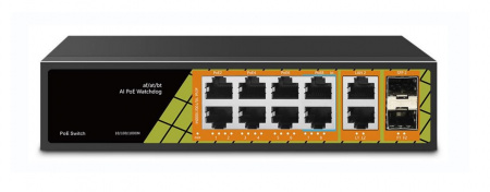TSn-8FP12F2S2 Коммутатор 8x1000Мбит/с PoE порта +2 порта 1000Мбит/с Uplink + 2 порта SFP Фото