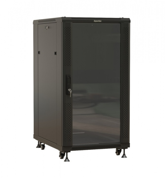 Hyperline TTBR-2768-AS-RAL9004 Шкаф напольный 19-дюймовый Фото