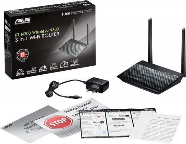 RT-N12, N300, черный Wi-Fi роутер ASUS Фото RT-N12, N300, черный Wi-Fi роутер ASUS Фото