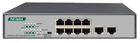 TSn-8P10U 10 портовый POE Ethernet коммутатор Фото