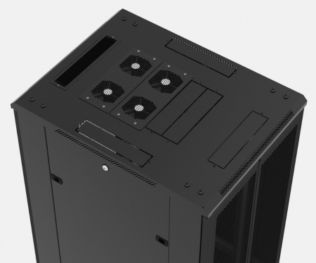 Hyperline TTB-4268-AS-RAL9004 Шкаф напольный 19-дюймовый, 42U, 2055x600х800 мм (ВхШхГ) Фото