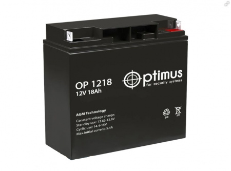 АКБ 1218 Optimus OP Фото