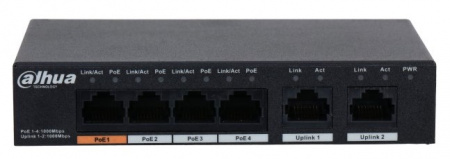 DH-PFS3006-4GT-60 4-портовый неуправляемый коммутатор с РоЕ Фото