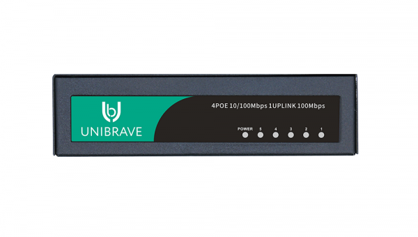 UB-SW-4F1F-48 out Base Неуправляемый коммутатор Unibrave с поддержкой PoE на 4 порта с внешним адаптером питания Фото UB-SW-4F1F-48 out Base Неуправляемый коммутатор Unibrave с поддержкой PoE на 4 порта с внешним адаптером питания Фото