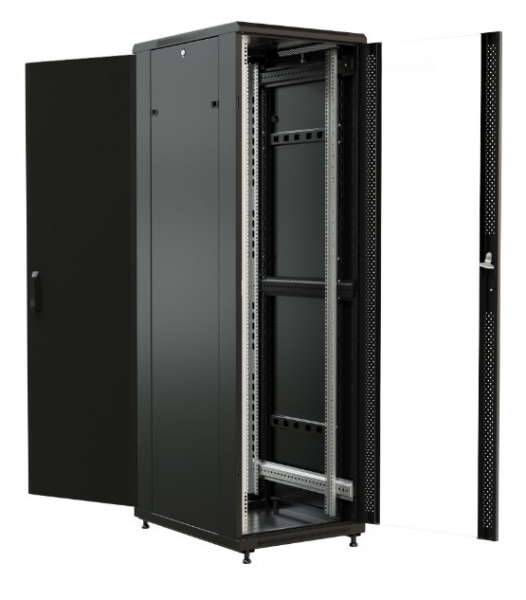 WR-TT-4766-AS-RAL9004 Шкаф напольный 19-дюймовый, 47U, 2277x600х600 мм (ВхШхГ) Фото