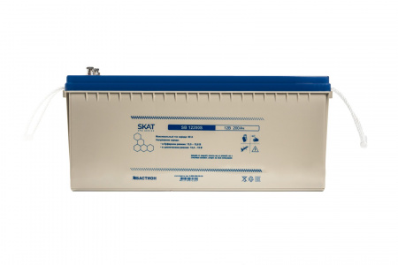 SKAT SB 12200S АКБ свинцово-кислотная тип AGM 12V 200Ач Iзар.66А, клеммы под болт М6 Фото
