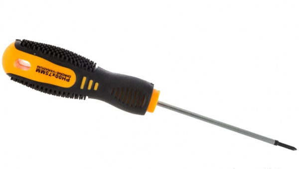 Отвертка крестовая PH 00х75 мм, двухкомпонентная рукоятка REXANT Фото Отвертка крестовая PH 00х75 мм, двухкомпонентная рукоятка REXANT Фото