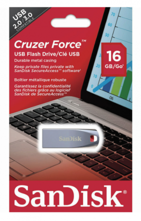 USB 16GB SanDisk Cruzer Force корпус металл Фото