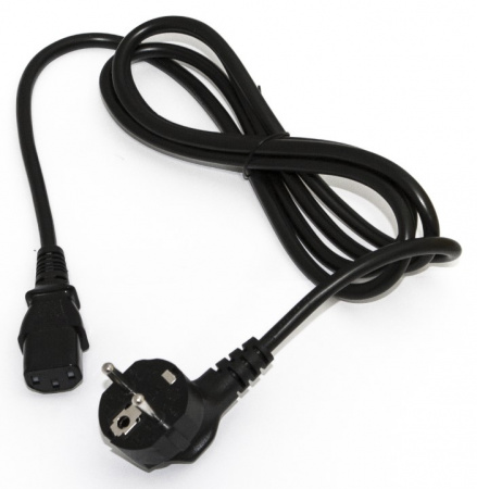 Hyperline PWC-IEC13-SHM-1.8-BK Кабель питания компьютера (Schuko+C13) (3x0.75), 10A, угловая вилка Фото Hyperline PWC-IEC13-SHM-1.8-BK Кабель питания компьютера (Schuko+C13) (3x0.75), 10A, угловая вилка Фото