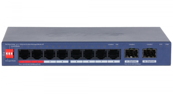 DH-CS4210-8GT-110 8-портовый гигабитный PoE коммутатор с функцией облачного управления Фото DH-CS4210-8GT-110 8-портовый гигабитный PoE коммутатор с функцией облачного управления Фото