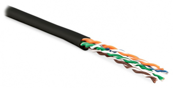 Кабель витая пара Hyperline Cat5e U/UTP, UUTP4-C5E-P24-IN-LSZH-BK-100, (100 м) неэкранированная Фото Кабель витая пара Hyperline Cat5e U/UTP, UUTP4-C5E-P24-IN-LSZH-BK-100, (100 м) неэкранированная Фото