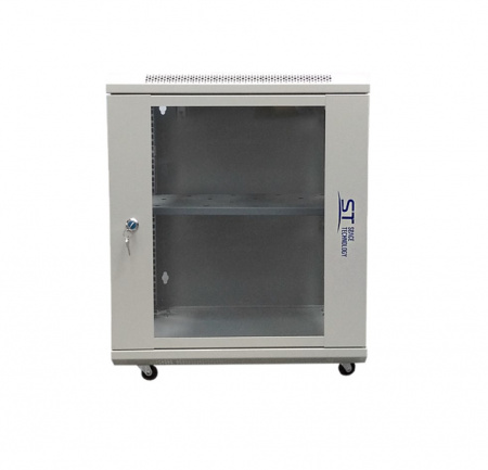 ST-NC12U01 (СЕРЫЙ)  С ПОЛКОЙ Шкаф телекоммуникационный Фото