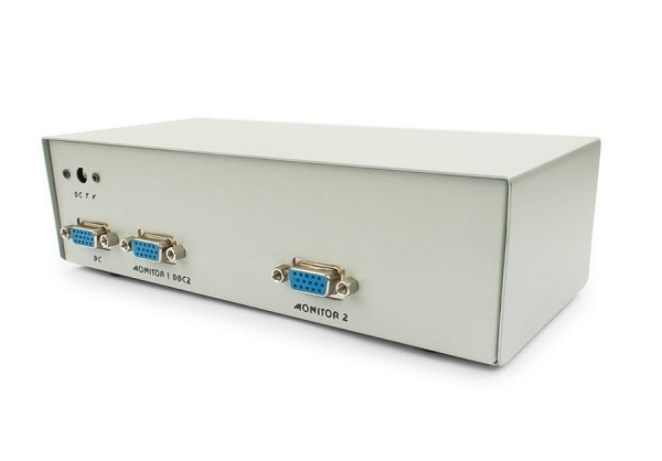 Разветвитель VGA Cablexpert GVS122, HD15F/2x15F, 1 компьютер - 2 монитора, каскадируемый Фото