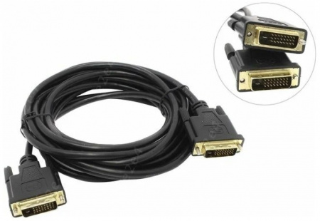 Кабель DVI-D dual link Konoos KC-DVI2-5, 25M/25M, 4.5м, черный, экран, позол.разъемы, феррит.кольца, Фото Кабель DVI-D dual link Konoos KC-DVI2-5, 25M/25M, 4.5м, черный, экран, позол.разъемы, феррит.кольца, Фото
