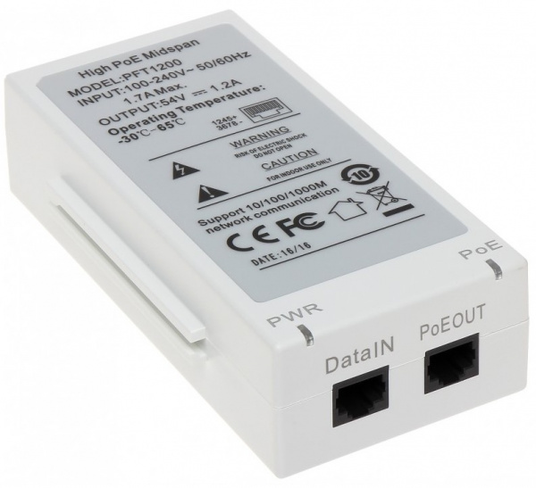 DH-PFT1200 Инжектор Hi-PoE Фото DH-PFT1200 Инжектор Hi-PoE Фото