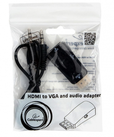 ПЕРЕХОДНИК HDMI-VGA CABLEXPERT A-HDMI-VGA-02 Фото