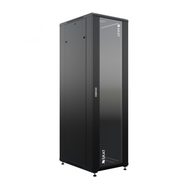 SKAT TB-42R680GF-B Шкаф напольный универсальный серверный 42U 600х800мм, дверь стеклянная Фото
