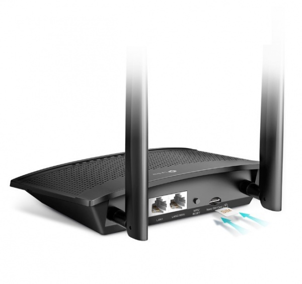 Wi-Fi роутер TP-LINK TL-MR100, N300, черный Фото Wi-Fi роутер TP-LINK TL-MR100, N300, черный Фото